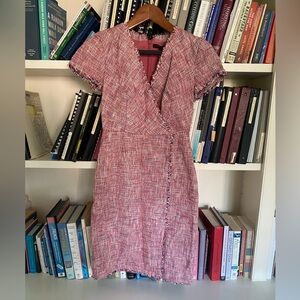 Banana Republic size 2 pink tweed dress